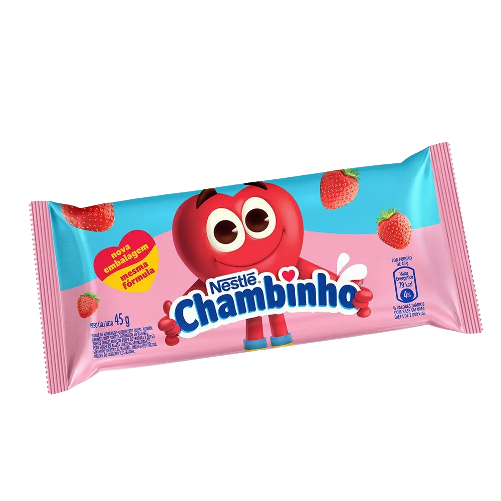 PICOLÉ NESTLÉ CHAMBINHO MORANGO 45G