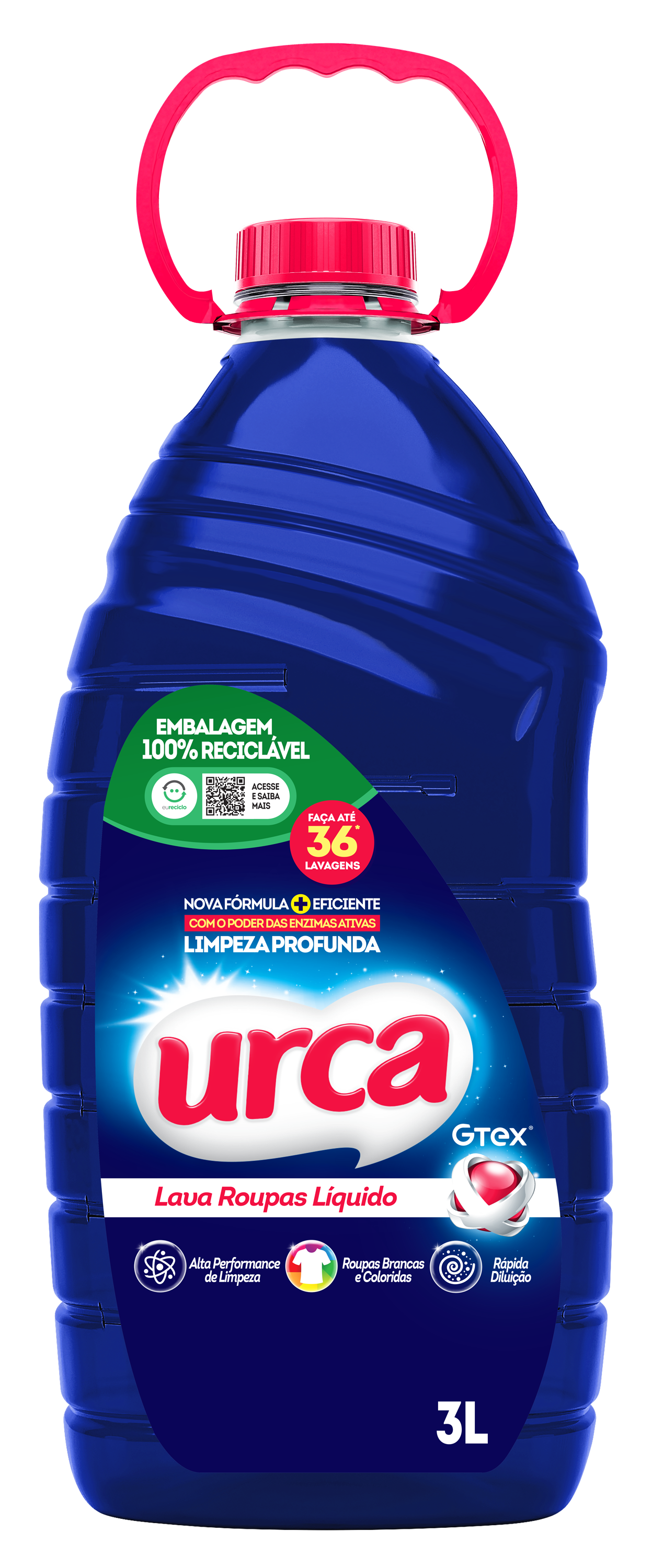 LAVA ROUPAS LÍQUIDO URCA AZUL 3L