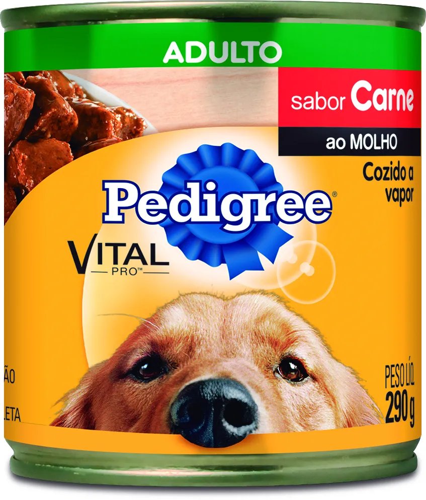 PEDIGREE LATA ADULTO CARNE AO MOLHO 290G