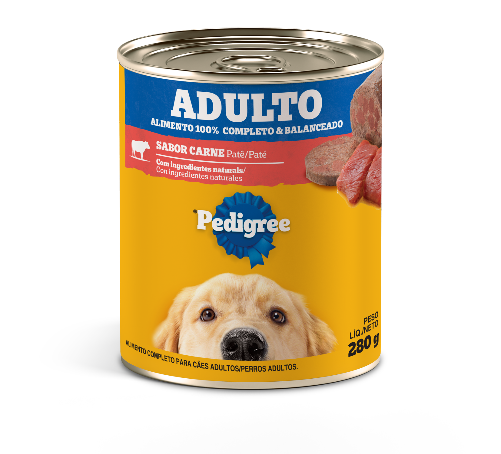PEDIGREE LATA ADULTO PATÊ DE CARNE 280G