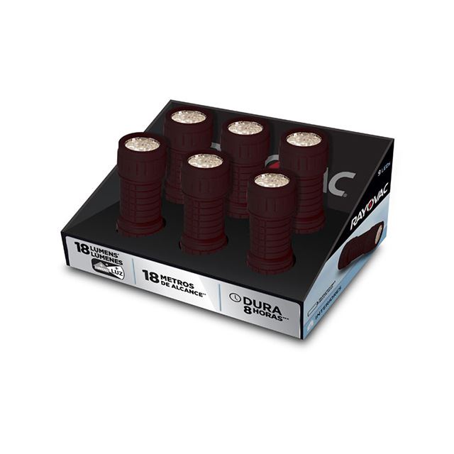 LANTERNA RAYOVAC 9 LED COM 3 PILHAS AAA ZINCO