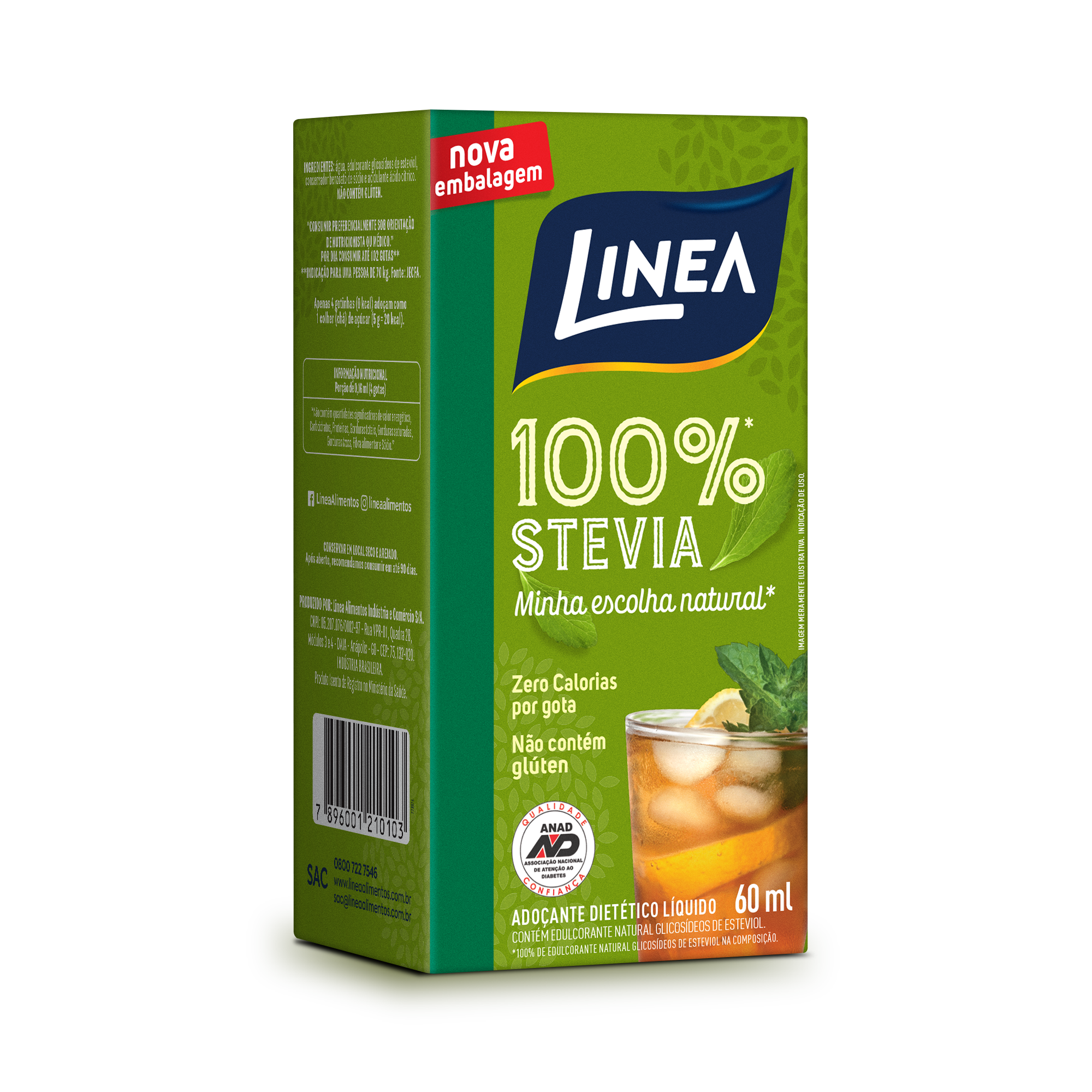 ADOÇANTE STEVIA LÍQUIDO LINEA 60ML
