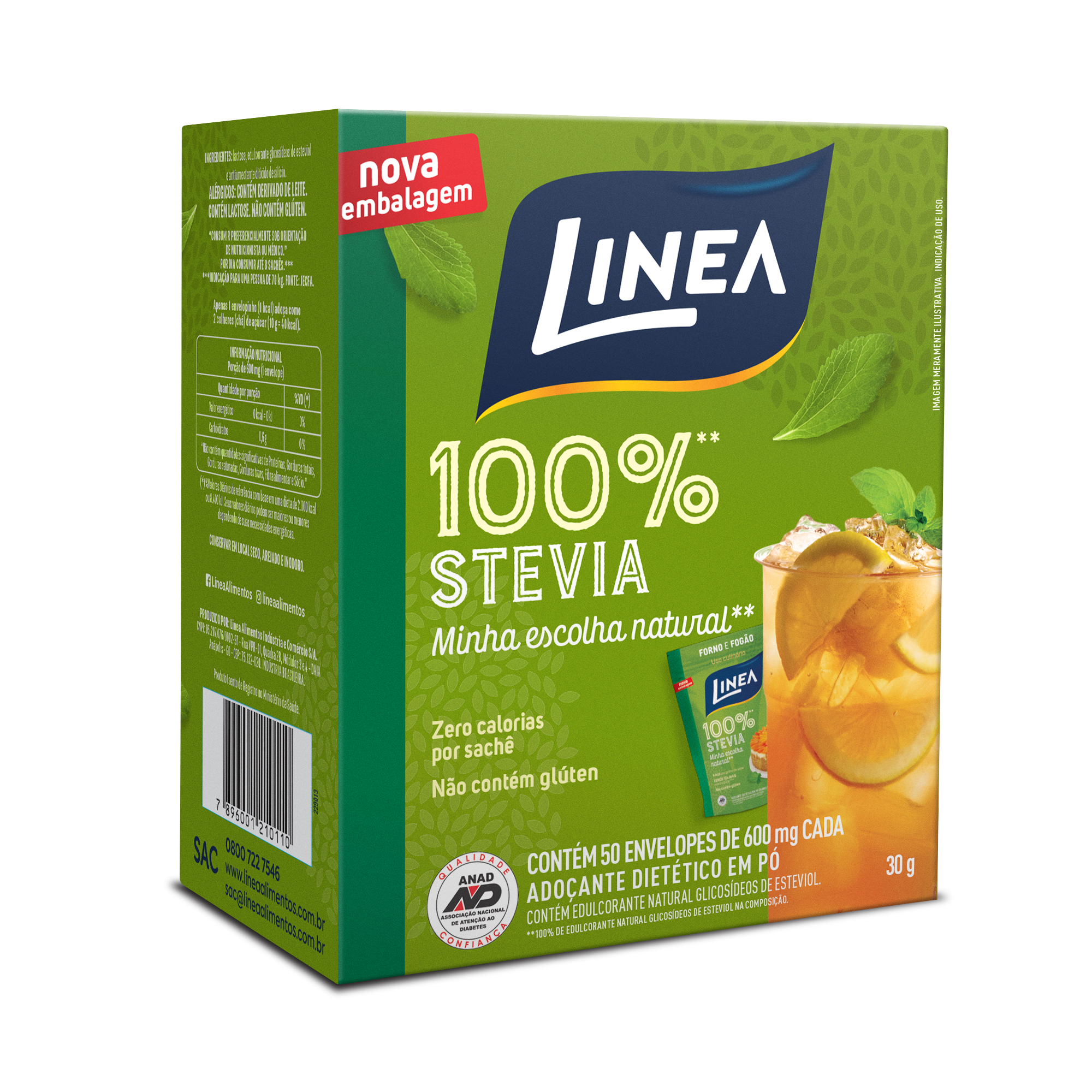 ADOÇANTE STEVIA PÓ LINEA 50X0,5G