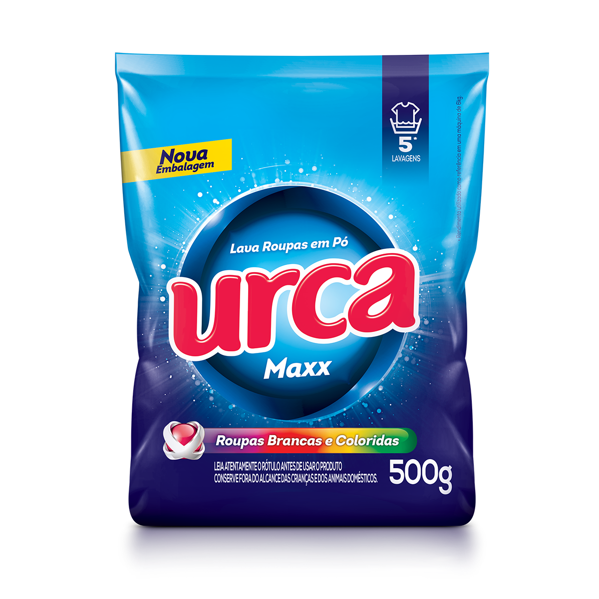 *LAVA ROUPAS EM PÓ URCA MAXX SACHE 500GR