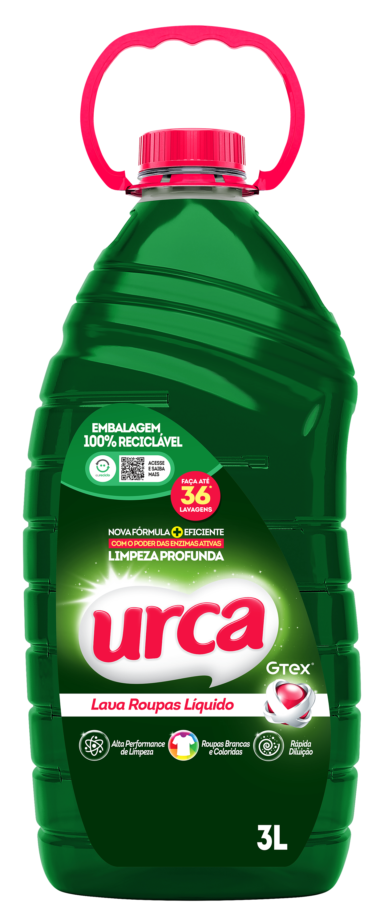 LAVA ROUPAS LÍQUIDO URCA VERDE 3L