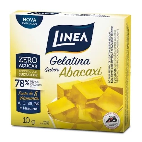 GELATINA LINEA SABOR ABACAXI 10G