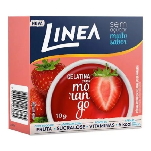 GELATINA LINEA SABOR MORANGO 10G