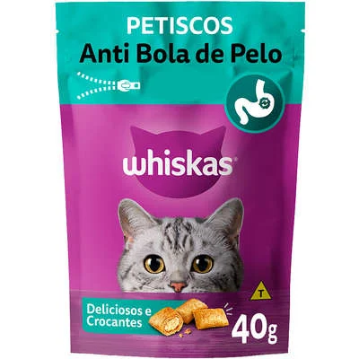 WHISKAS PETISCOS ANTI BOLA DE PELO 40G