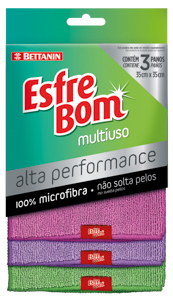 PANO MICROFIBRA ESFREBOM ALTA PERFORMANCE 3 UND
