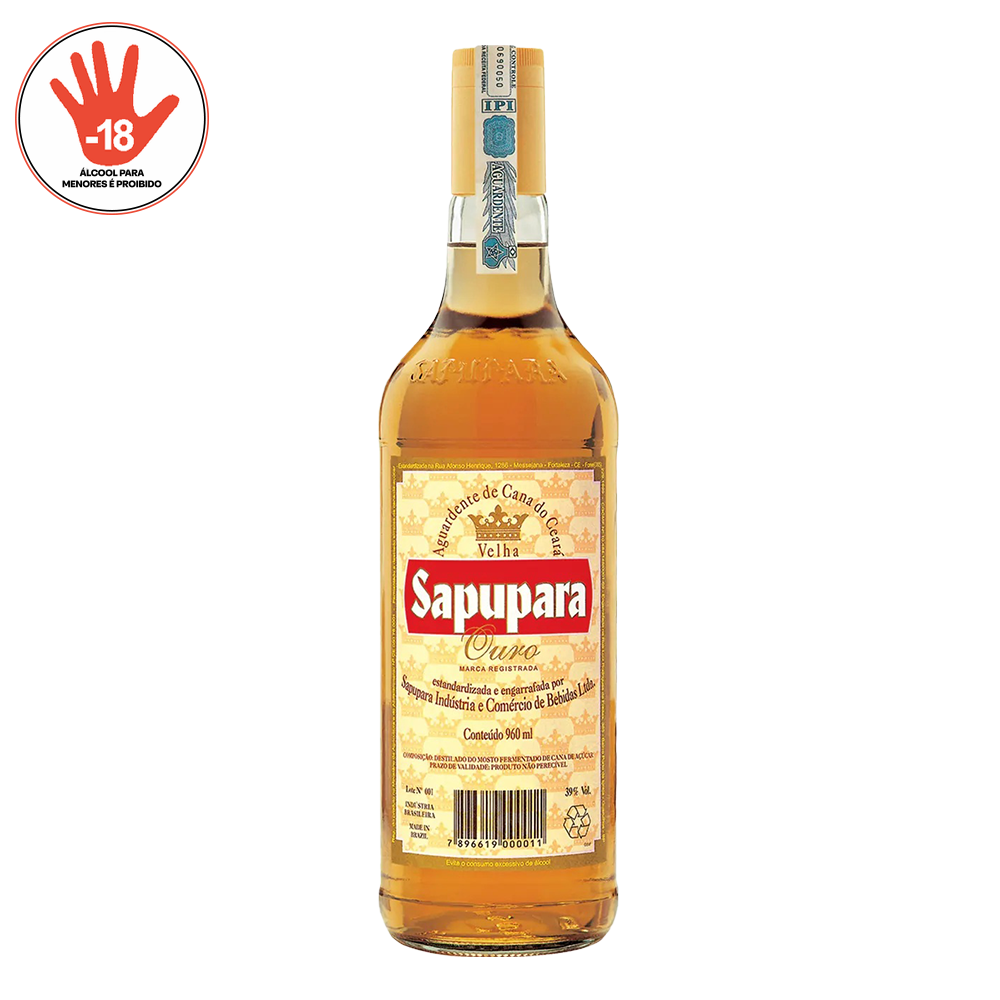 AGUARDENTE SAPUPARA OURO 965ML