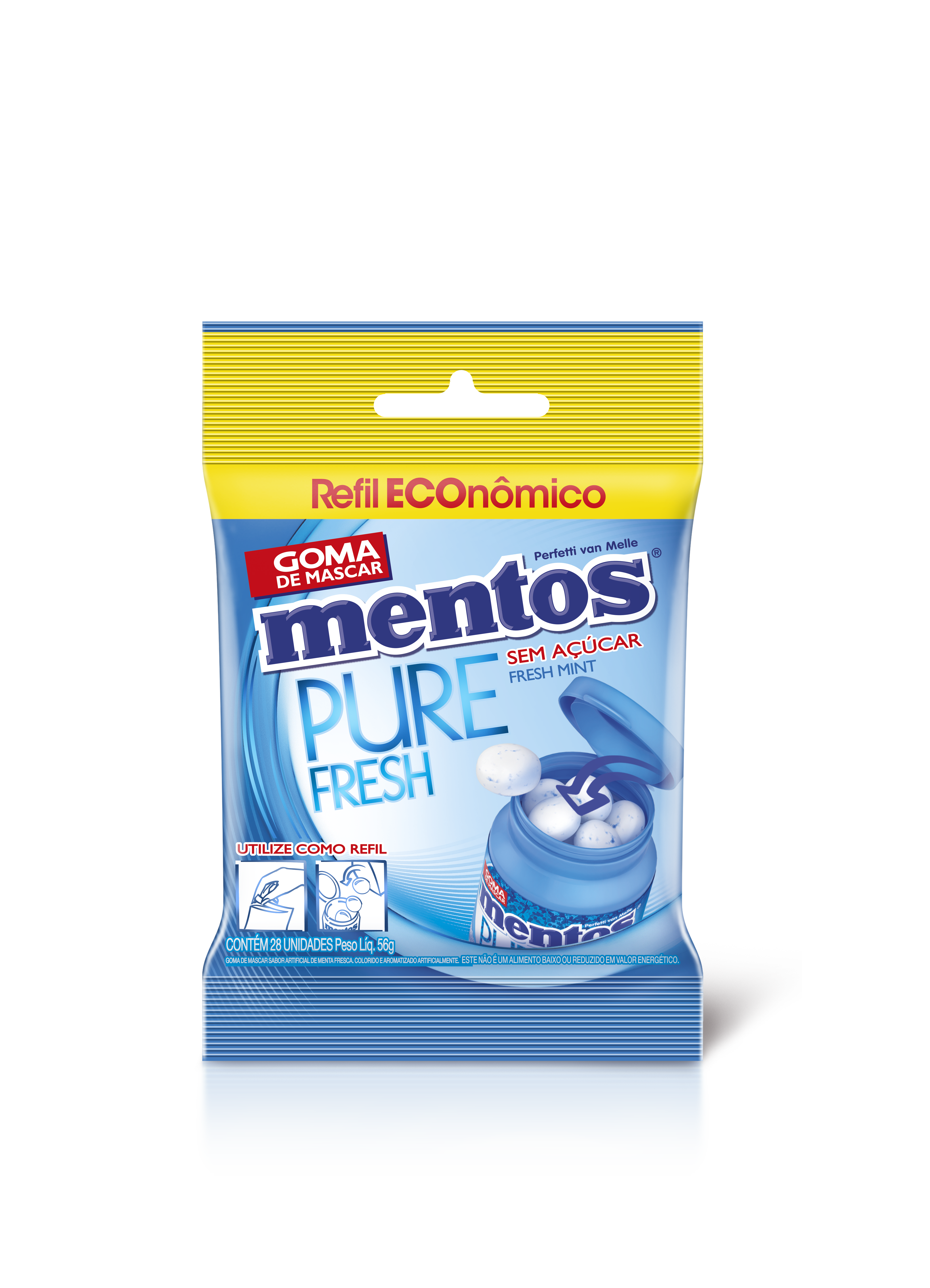 MENTOS REFIL FRESH MINT 56G