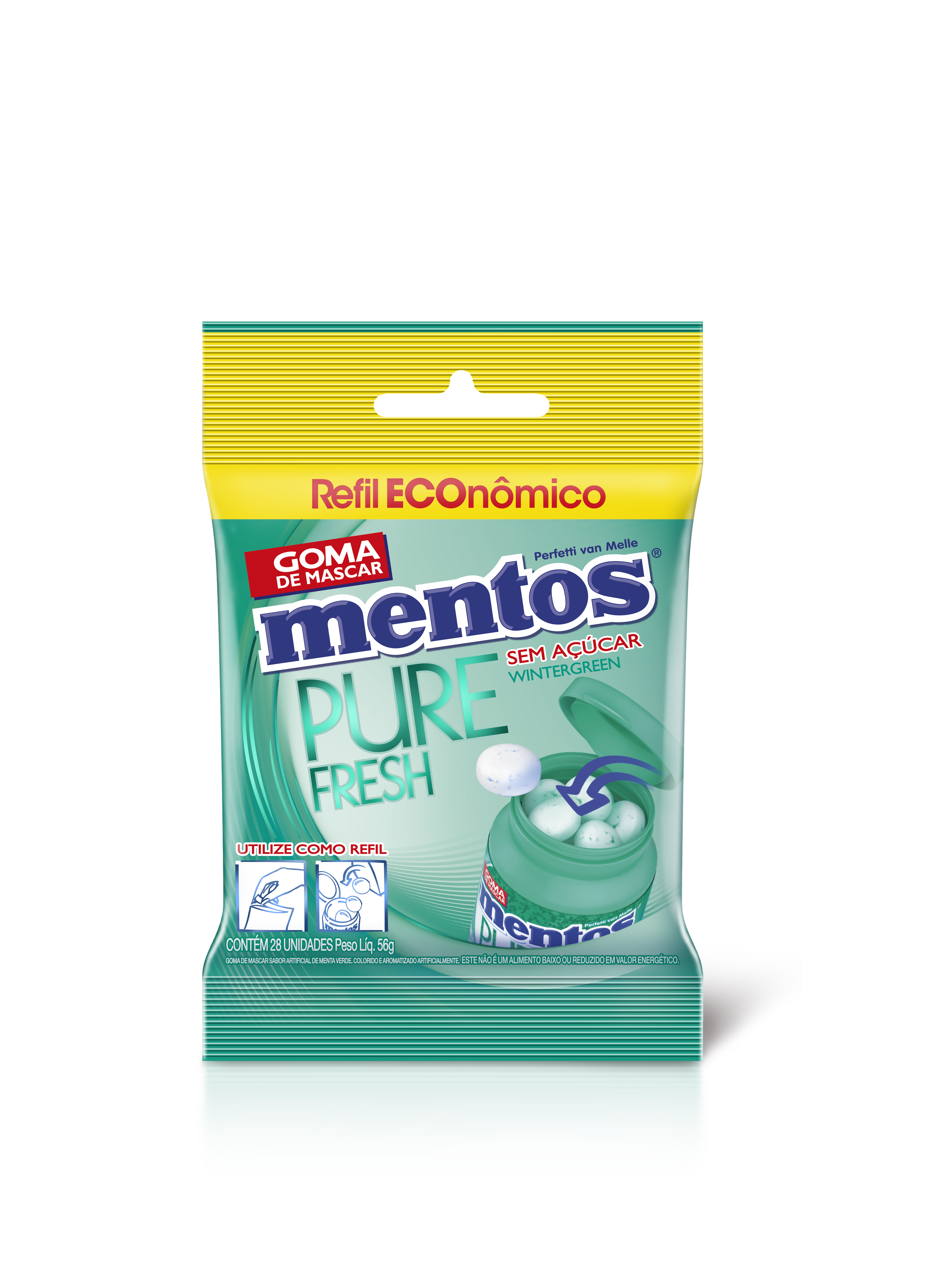 MENTOS REFIL WINTERGREEN 56G