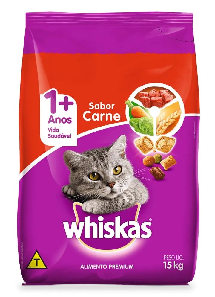 WHISKAS DRY ADULTO CARNE 15KG