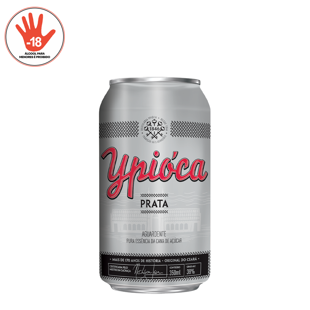 AGUARDENTE YPIÓCA PRATA LATA 350ML