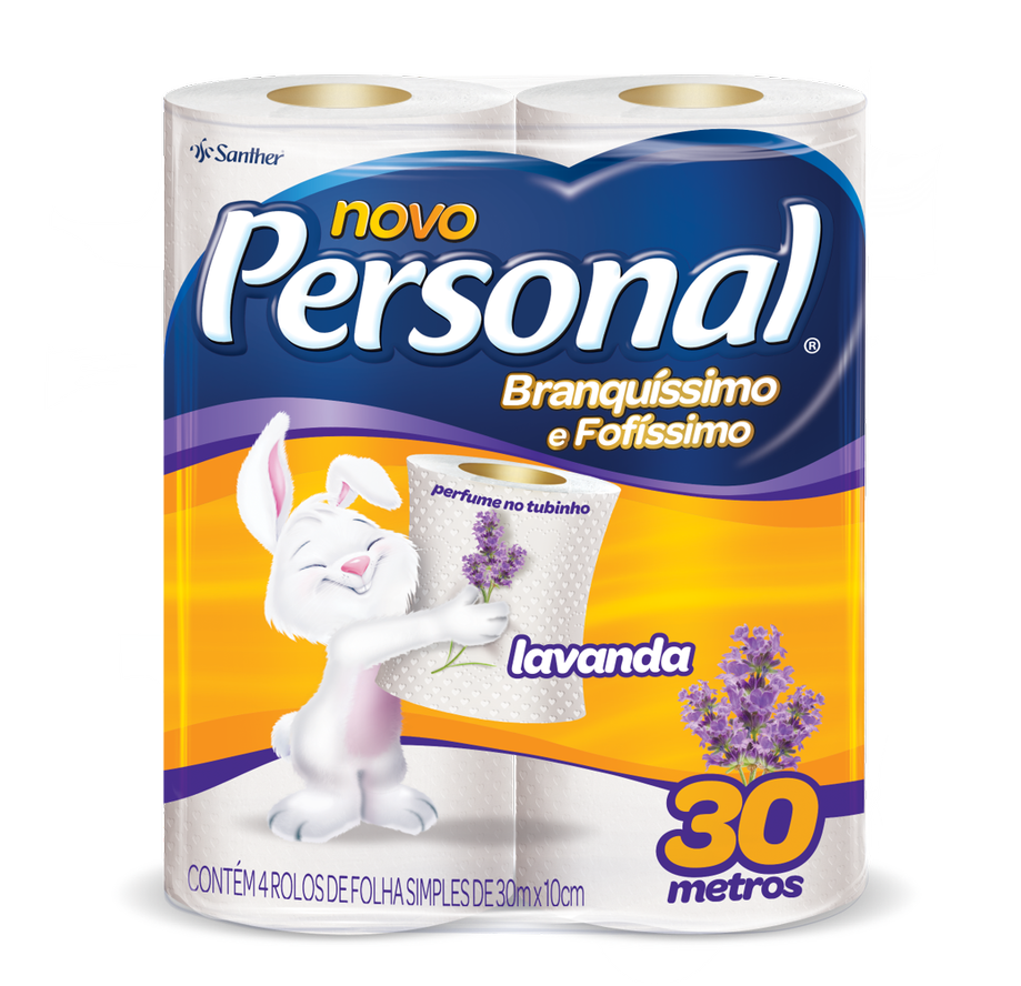 PAPEL HIGIÊNICO PERSONAL LAVANDA 4X30M