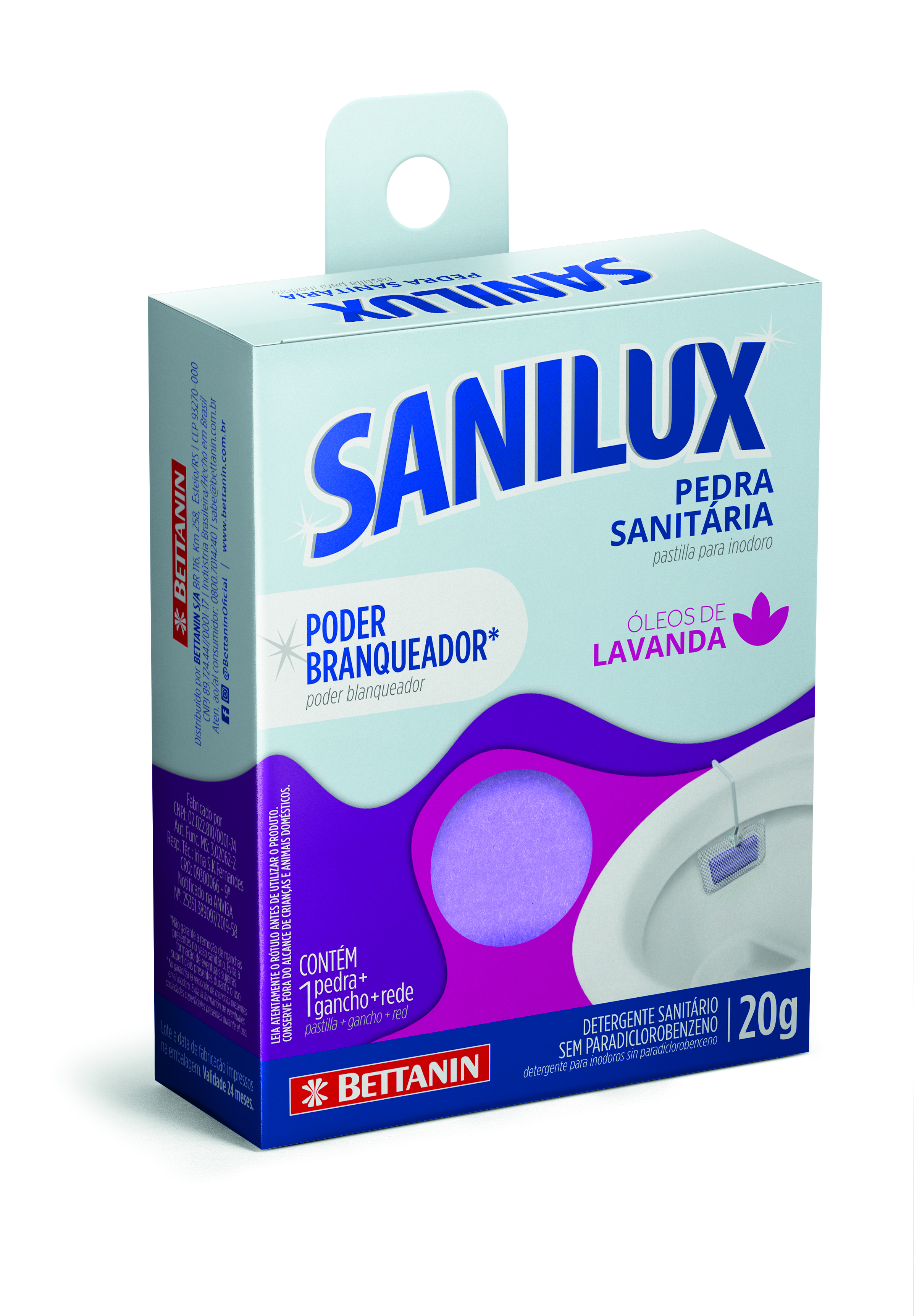 PEDRA SANITARIA SANILUX LAVANDA 20G