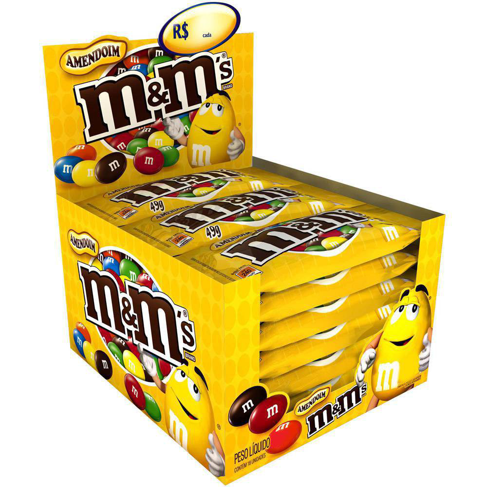 *CHOCOLATE M&Ms COM AMENDOIM 18X45G