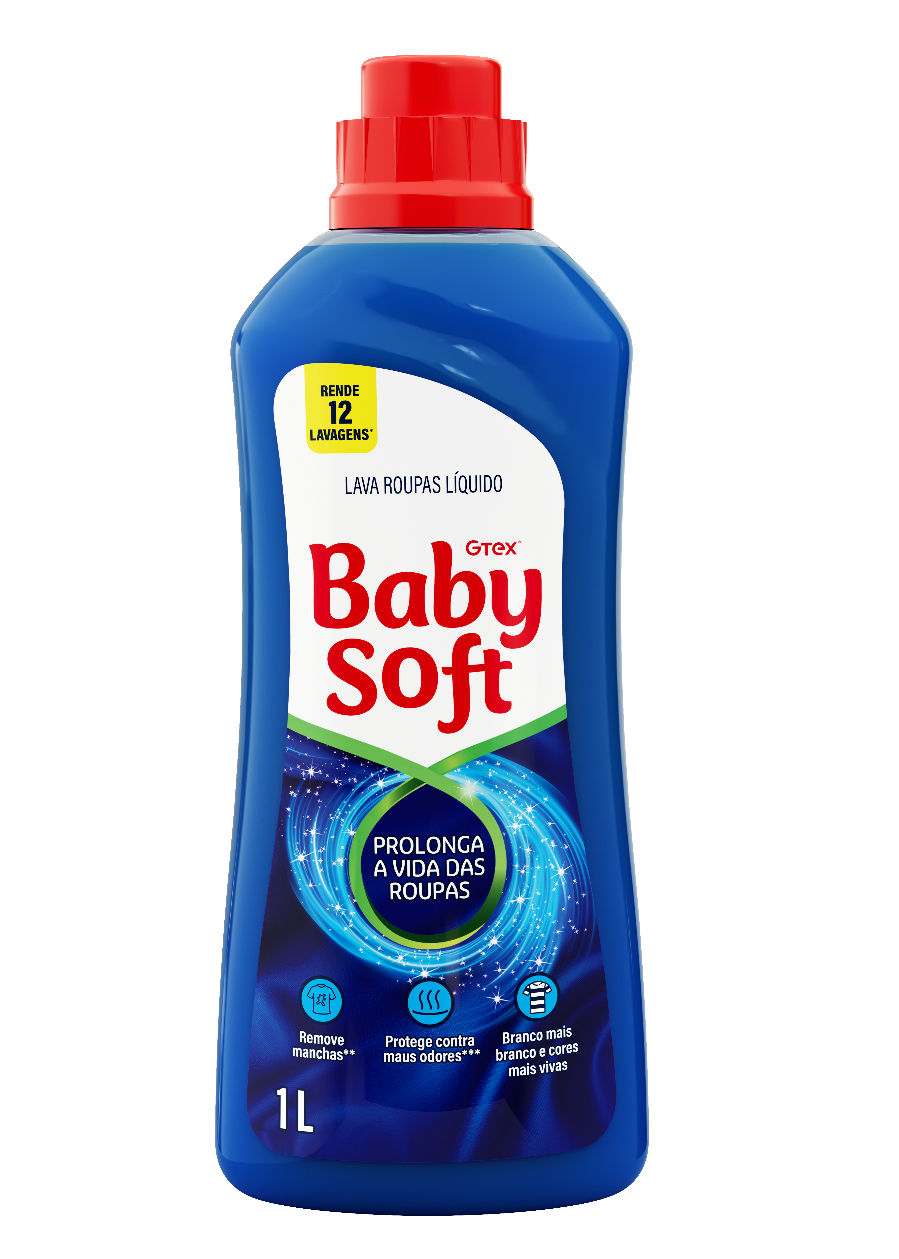 LAVA ROUPAS LÍQUIDO BABY SOFT AZUL 1L
