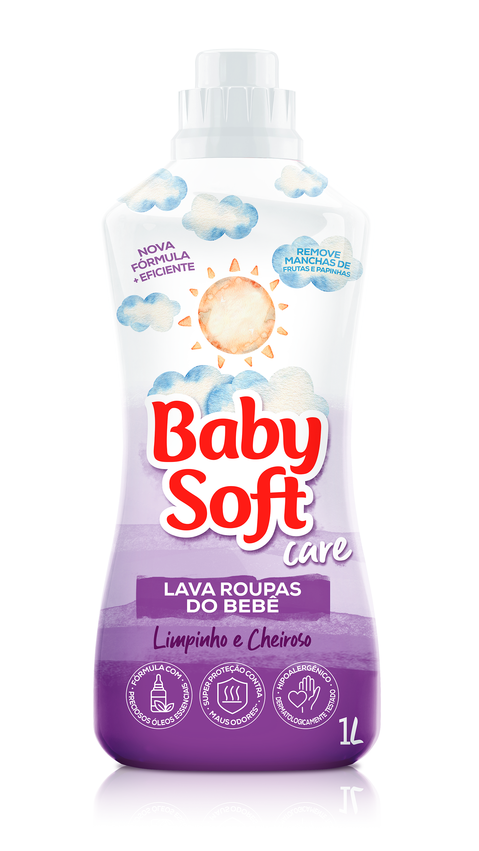 LAVA ROUPAS LÍQUIDO BABY SOFT CARE 1L