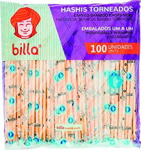 HASHI DE BAMBU TORNEADO BILLA COM 100 PA