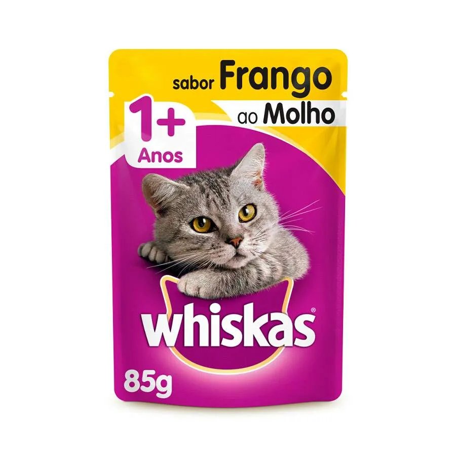 WHISKAS ADULTO SACHÊ FRANGO AO MOLHO 85G