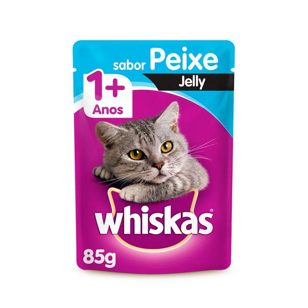 WHISKAS ADULTO SACHÊ JELLY PEIXE 85G