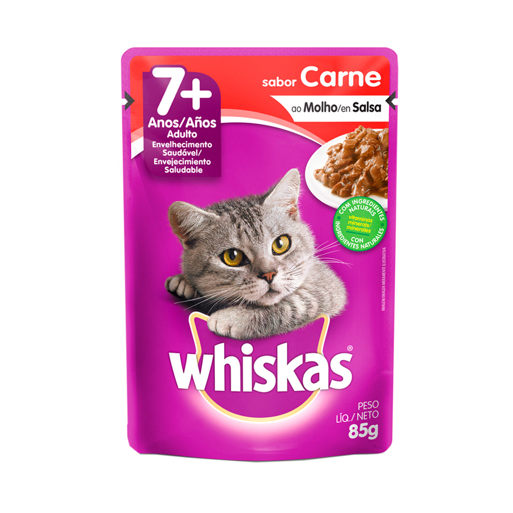 WHISKAS SACHÊ SENIOR CARNE 85G