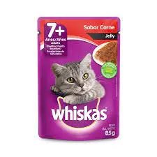 WHISKAS SACHÊ SENIOR JELLY CARNE 85G