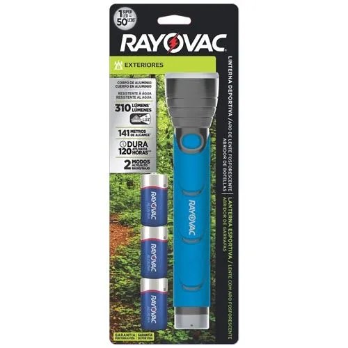 *LANTERNA RAYOVAC SPORTMAN COM 3 PILHAS