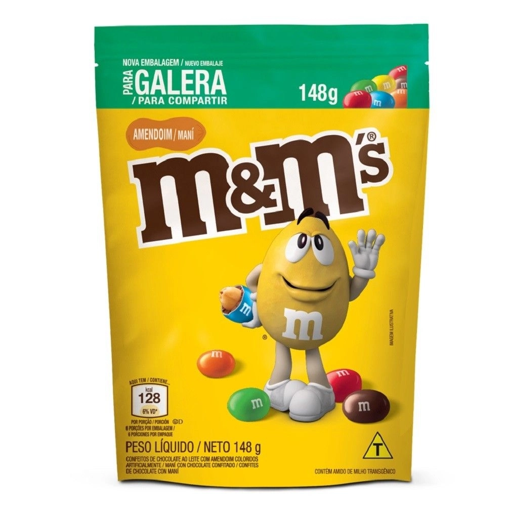 *CHOCOLATE M&Ms COM AMENDOIM POUCH 148G