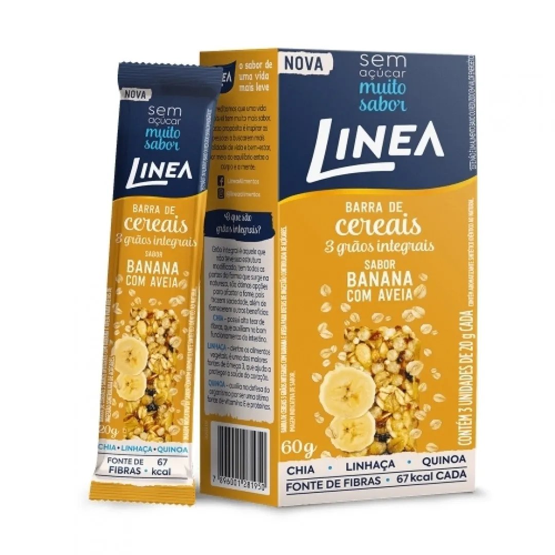 BARRA DE CEREAIS LINEA BANANA COM AVEIA 3X20G