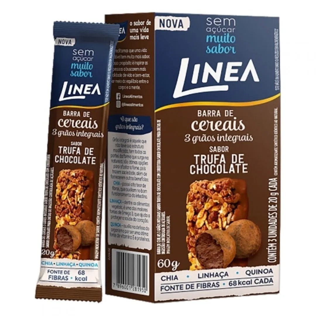 BARRA DE CEREAIS LINEA TRUFA DE CHOCOLATE 3X20G