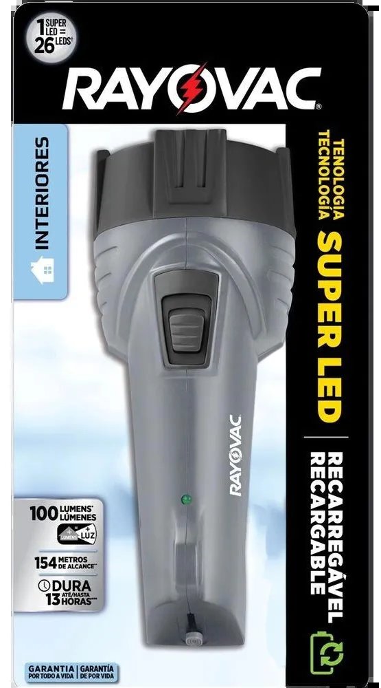 LANTERNA RAYOVAC RECARREGÁVEL 1 LED BIG BIVOLT