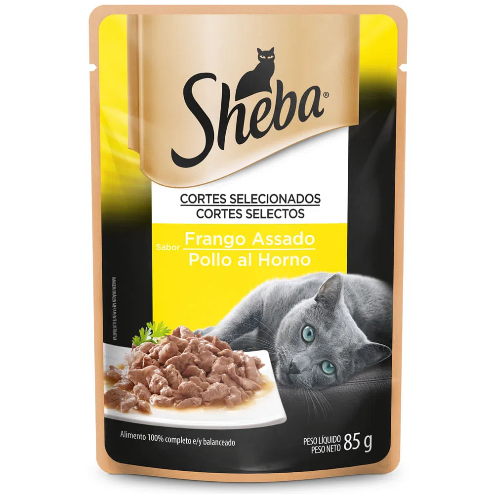 SHEBA SACHÊ ADULTO FRANGO ASSADO 85G