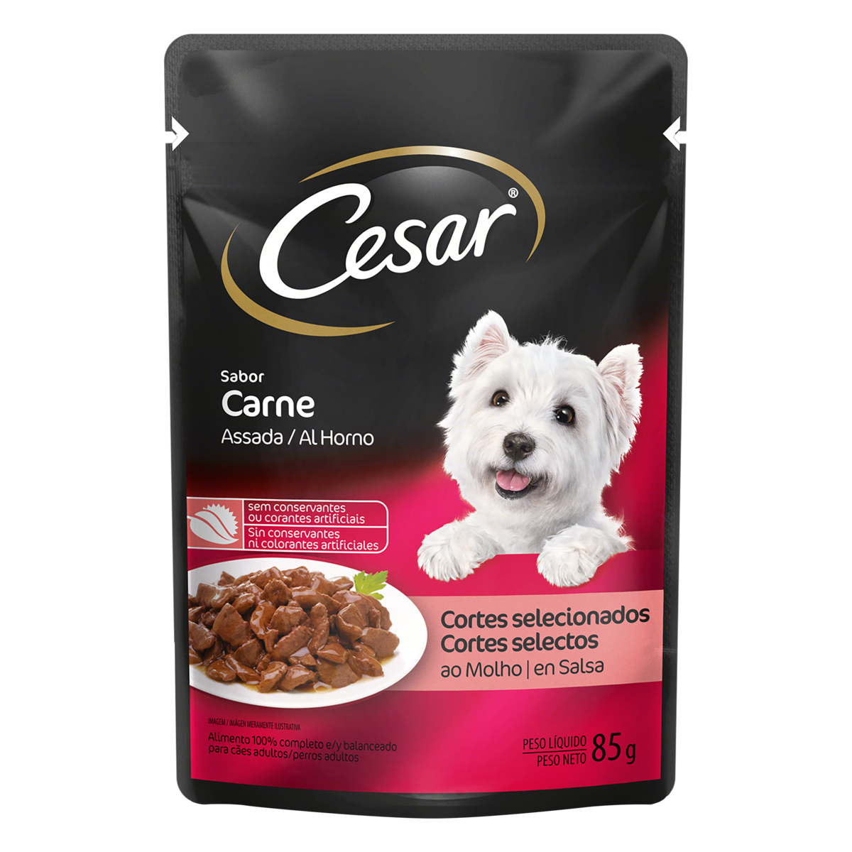 CESAR SACHÊ ADULTO CARNE ASSADA AO MOLHO 85G