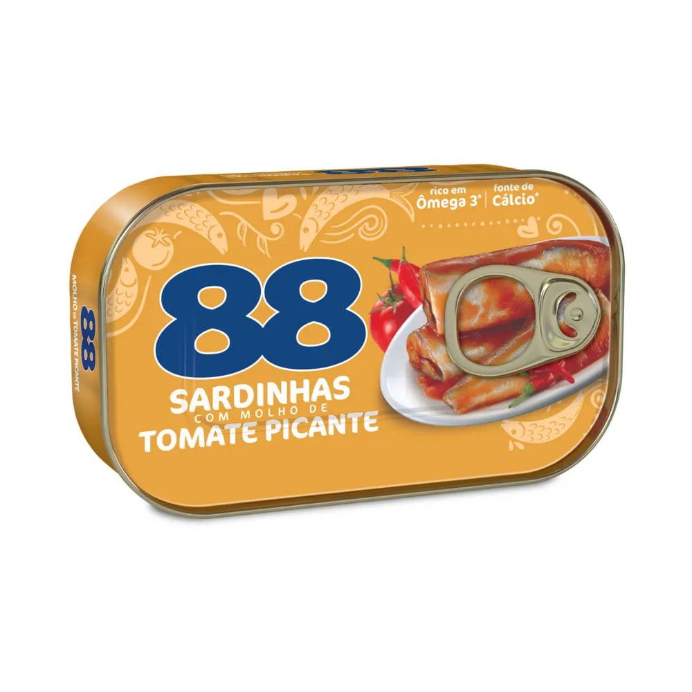 SARDINHA 88 COM MOLHO DE TOMATE PICANTE 125G