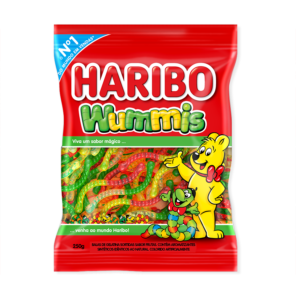 *BALA DE GELATINA HARIBO WUMMIS 250G