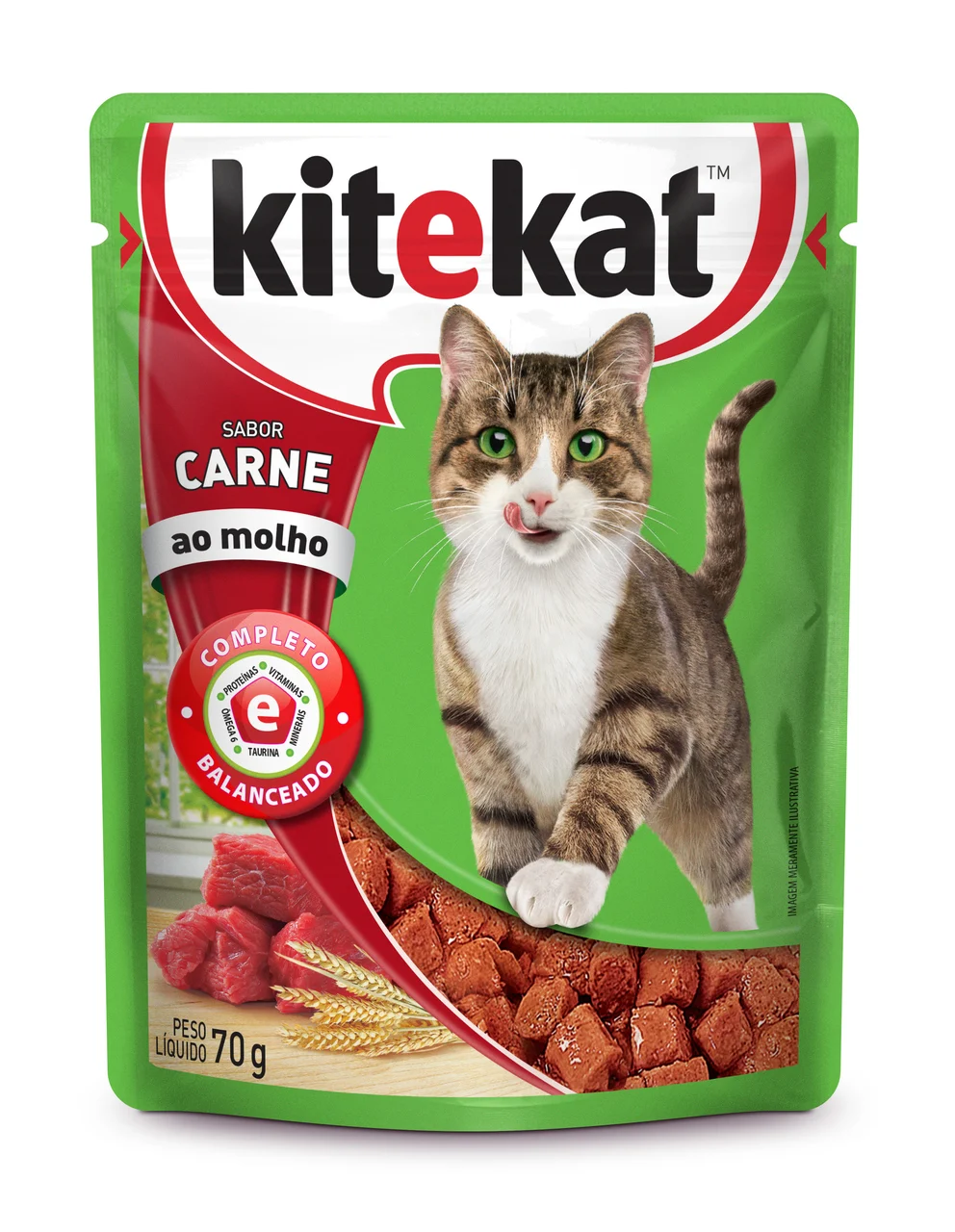 KITEKAT SACHÊ ADULTO CARNE NOVO 70G