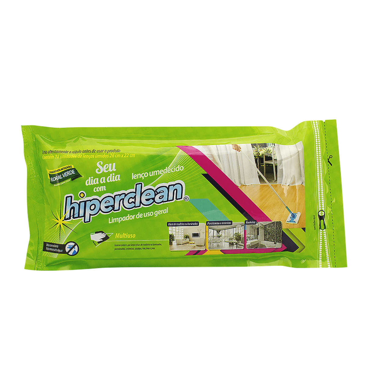 PANO UMEDECIDO HIPERCLEAN  MULTIUSO FLORES 12 UND