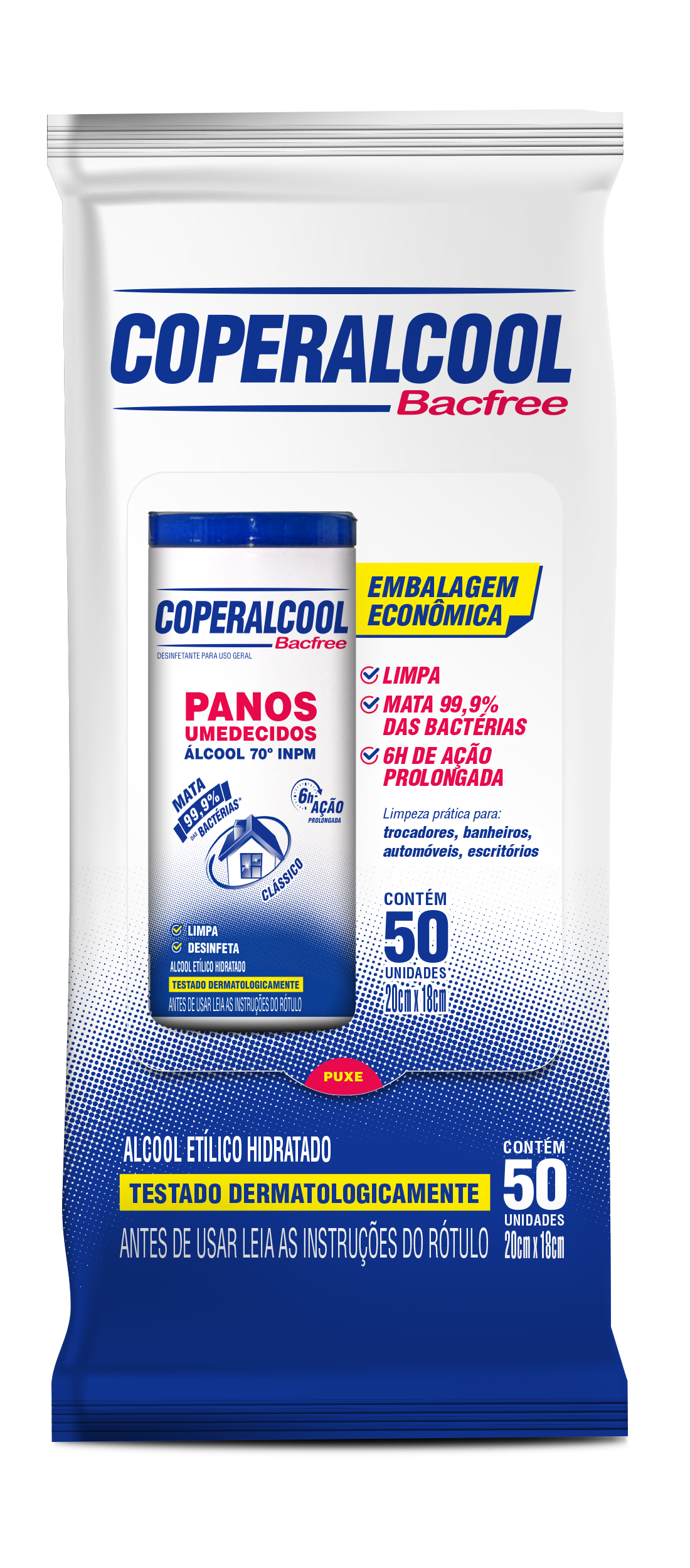 PANOS UMIDECIDO COPERALCOOL CLÁSSICO 50 UND