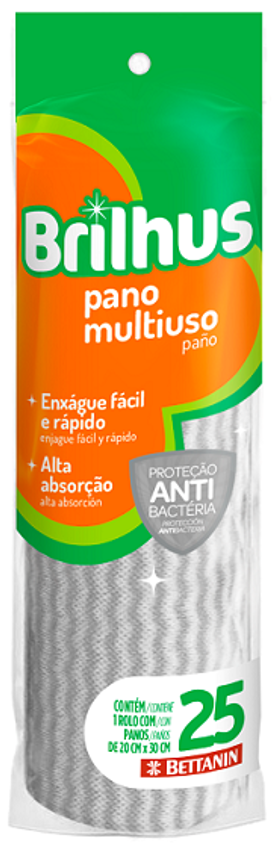 *PANO BRILHUS MULTIUSO ROLO 25 UND