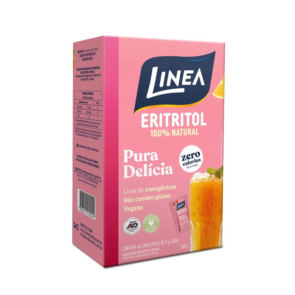 ADOÇANTE EM PÓ LINEA ERITRITOL 40X5G