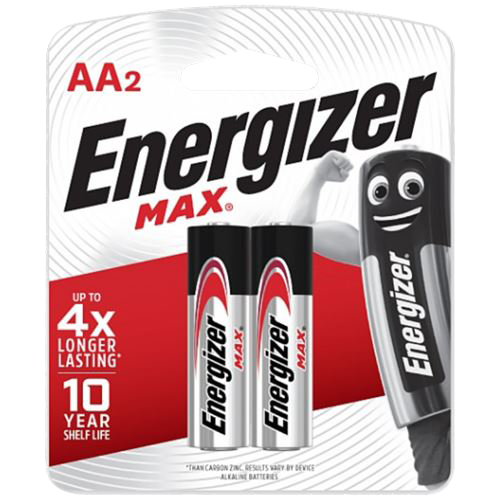PILHA ENERGIZER MAX ALCALINA AA PEQUENA COM 2 UND