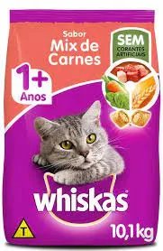 WHISKAS ADULTO MIX CARNES SEM CORANTE 10,1KG