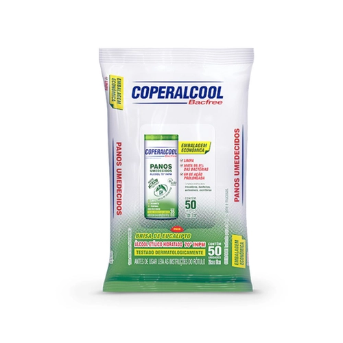PANOS UMEDECIDOS COPERALCOOL BRISA COM 50 UND
