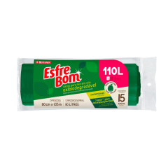 *SACO PARA LIXO EM ROLO ESFREBOM BIODEGRADÁVEL 110 LITROS 15 SACOS