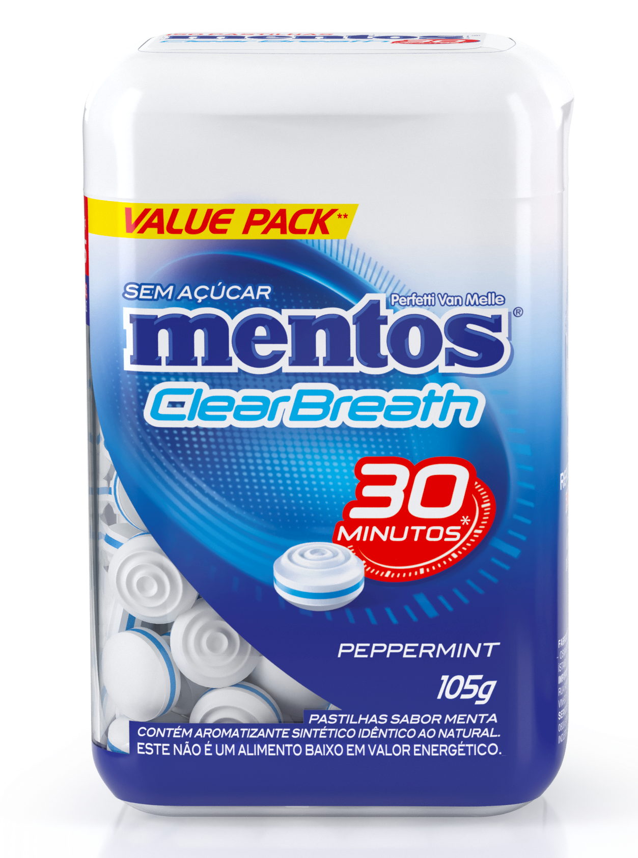 MENTOS CLEAR PEPPERMINT 30 MINUTOS 105G