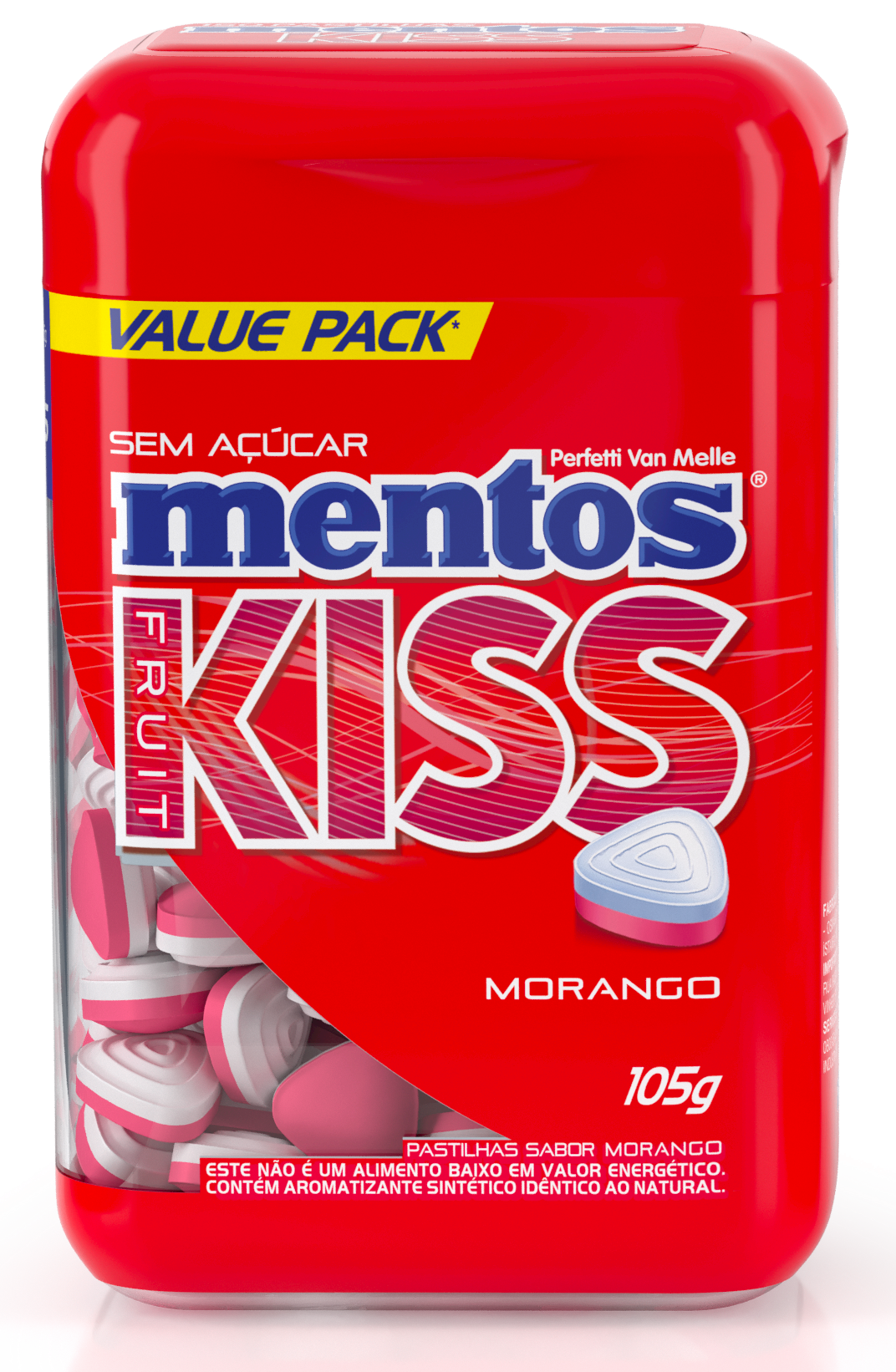 MENTOS KISS BOTTLE STRAWBERRY 105G