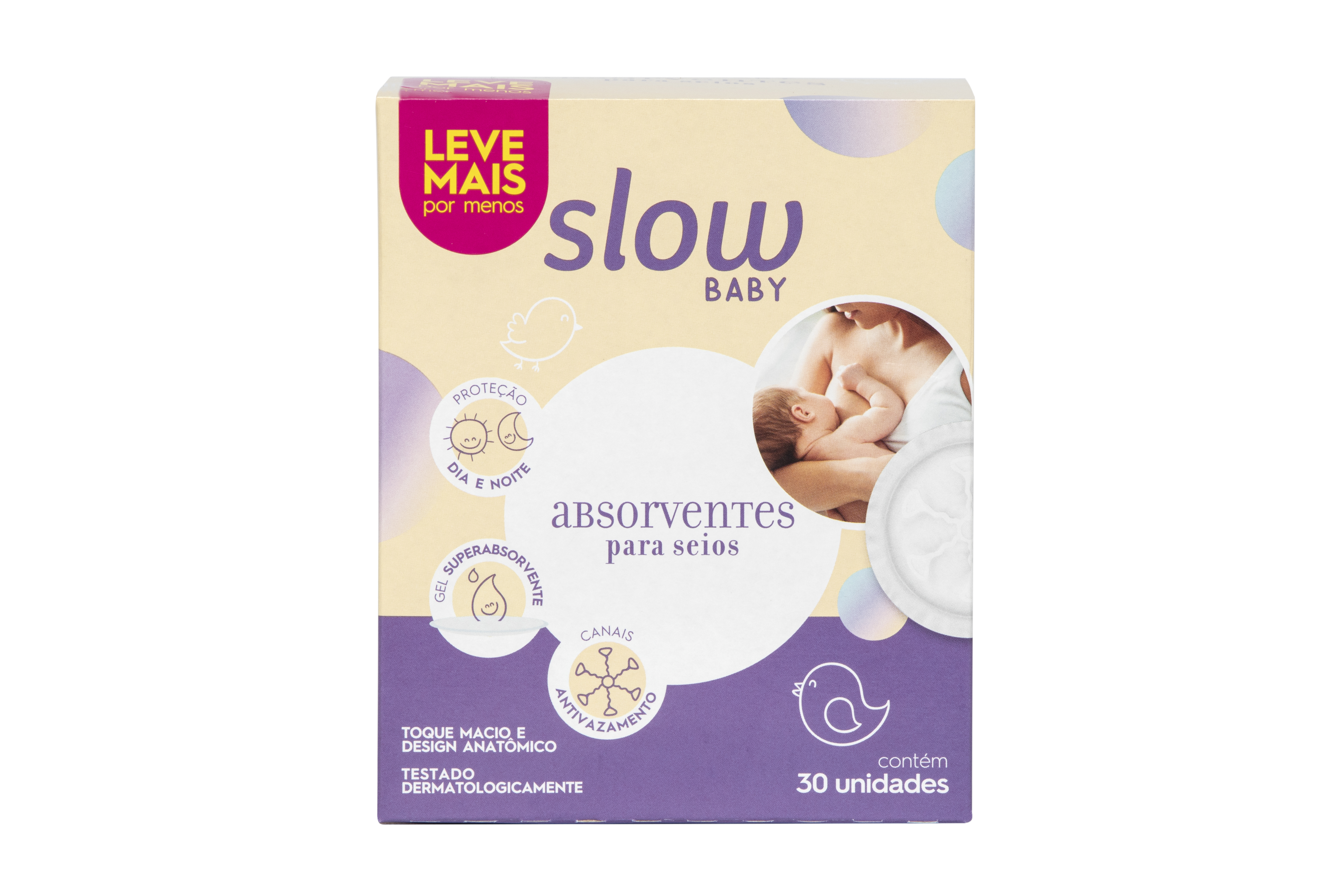 ABSORVENTE PARA SEIOS SLOW BABY 30 UND