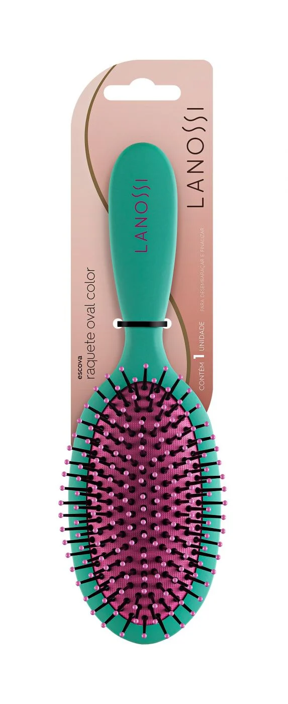 ESCOVA LANOSSI RAQUETE OVAL COLOR